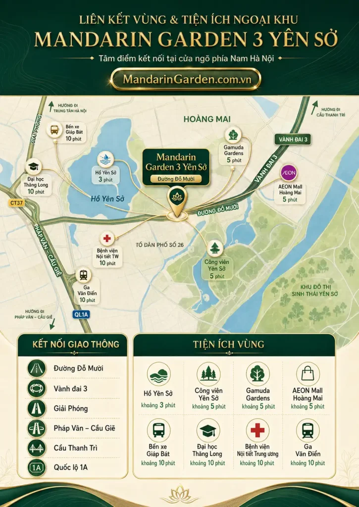 Liên kết vùng Mandarin Garden 3 Yên Sở